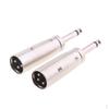 2 Pack XLR To 1/4" 6.35mm Male Audio Mic Adapter