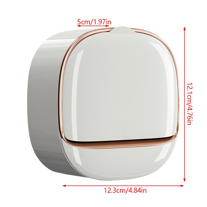 Soap Dish With Drainage Box Punch-Free Soap Holder Bathroom Drain Soap Box Flip Drain Soap Storage Case Bathroom Accessories