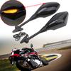 2 Stücke Motorrad Lenkerhalterung Rückspiegel Mit LED-Blinker Für Honda CBR 900 929 954 900RR