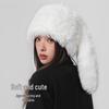 Sweet Rabbit Ear Plush Hat for Women - Winter Warm & Cold-Proof Beanie with Ear Protection