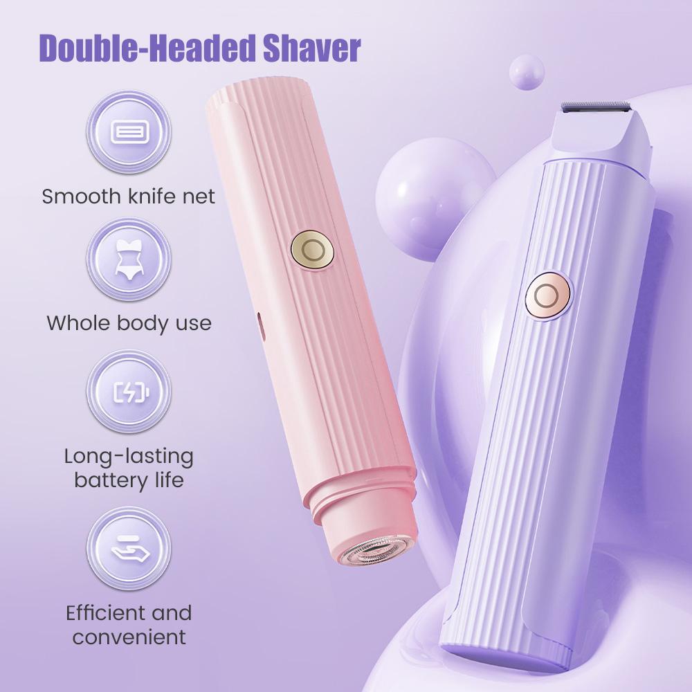 Bikini Trimmer Electric Razor for Women Body Underarm Leg Shaver Female Electric Painless Epilator Facial Mustache Hair Remover