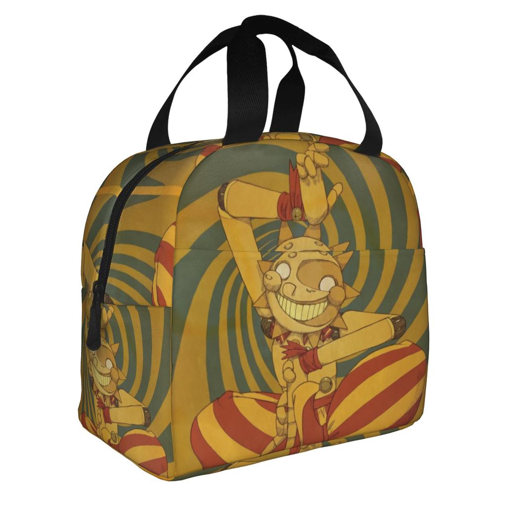 F-Fnaf S-Security B-Breachs Geïsoleerde Lunchtassen voor School Kantoor Waterdichte Thermische Koeltas Bento Box Dames Heren