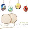 10Pcs/set Christmas Natural Color Wood Slices Round Log Discs for Arts & Crafts Home Hanging Event Decorations(not Include Rope)