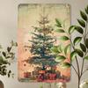 Vintage Metal Tin Wall Art Rustic Home Decor Christmas Tree Sign Indoor Outdoor Garage Bar Gym Man Cave 8x12 Inch