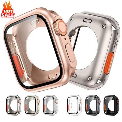 Neuer Bildschirmschutz für Apple Watch 46mm 45mm 44mm 40 41 42mm Harte PC Front Rückseite Stoßstange Hülle iwatch 10 9 8 7 SE 6 5