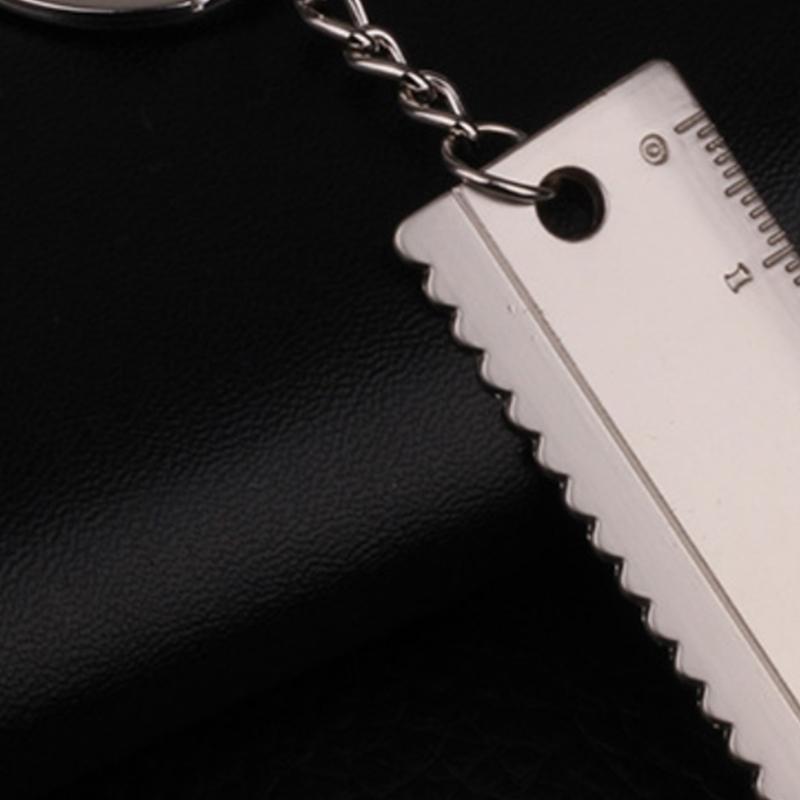 Portable Measuring EDC Tool Brass 5 Centimeters Scale Small Mini Ruler with for Key Ring Gift Fathers Day Birthday