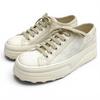 Great GUCCI sneakers tennis 1977 Platform with logo white GG canvas 36.5 746767 Used