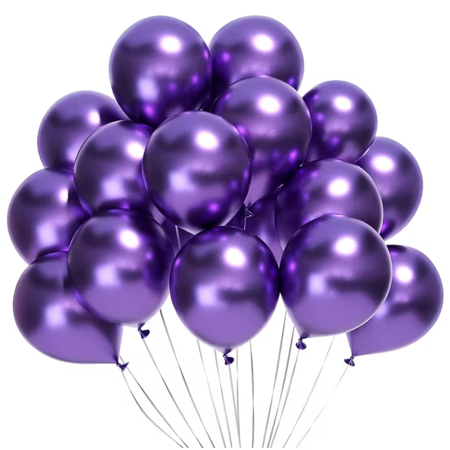

5/10/12inch Metal Purple Balloons Chrome Silver Blue Rose Gold Balloon Graduation Birthday Wedding Party Decorations 10pcs&5inch