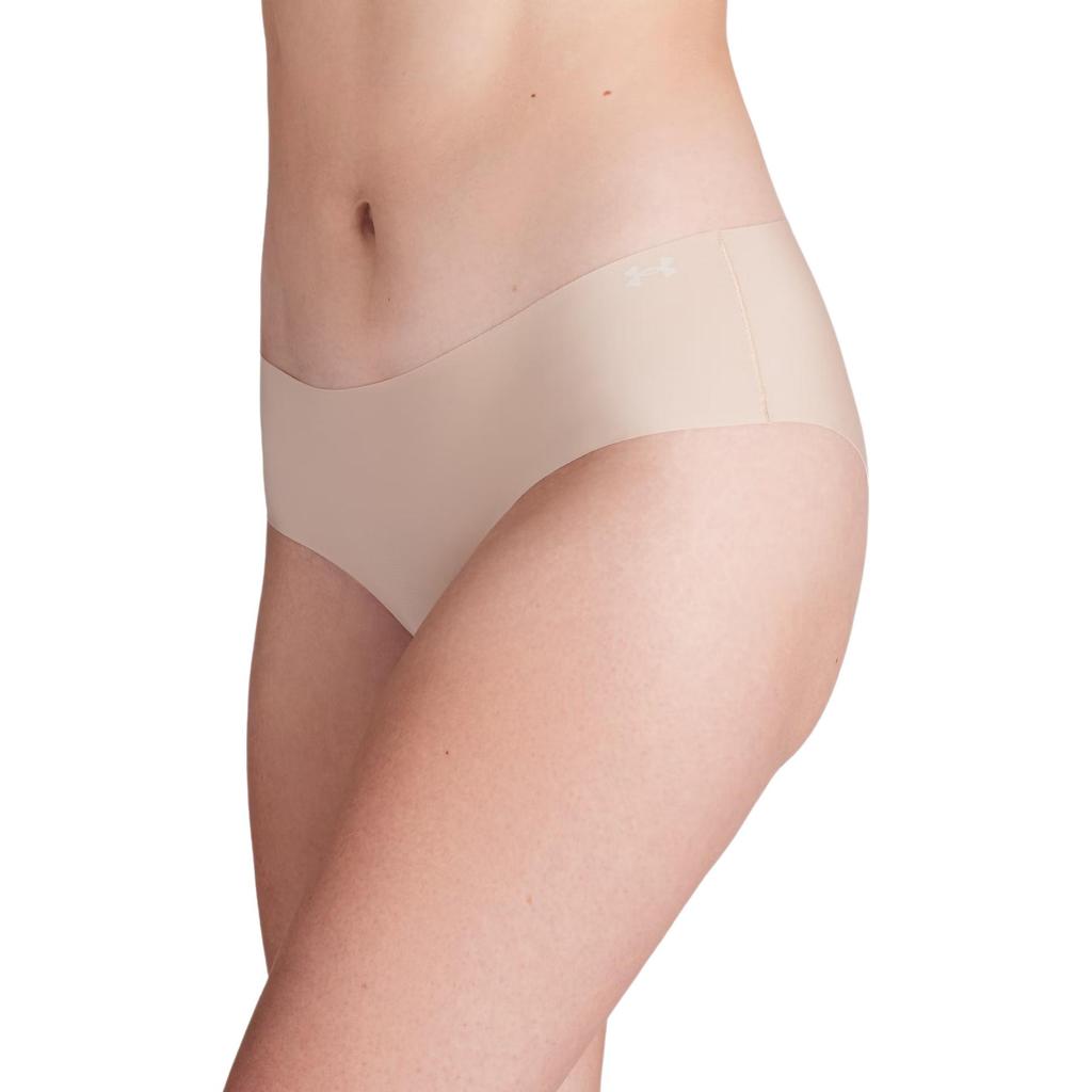 Under Armour Solid Logo Pattern Low Rise Triangle Underwear 3 Pack Women underwear Beige 1383895-500