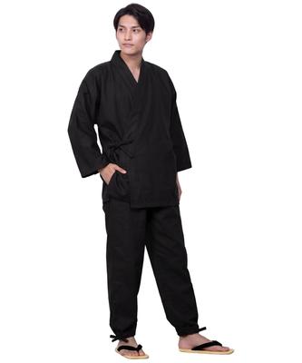 Samue Ganzjahres-Arbeitskleidung für Herren, Japanisch - Sommer/Winter (LL, Schwarz)