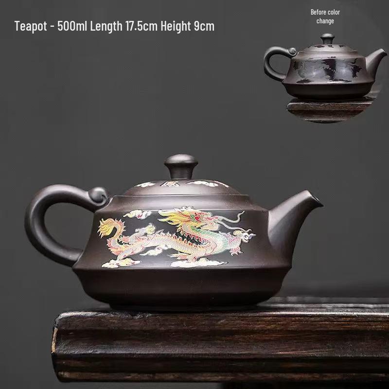 Original Ore Color-Changing Phoenix Cry Purple Clay Teapot - Large Capacity for Brewing Tea
