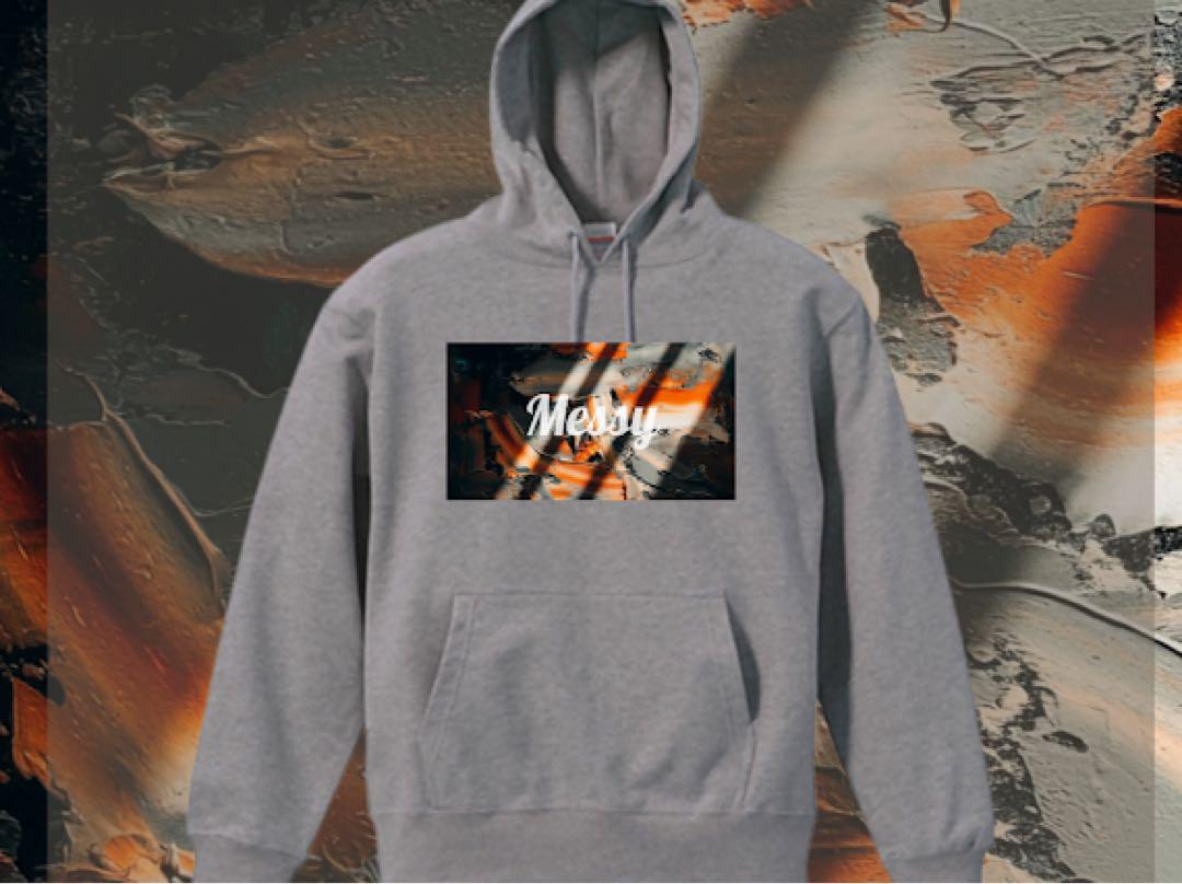 

[USED] Messy Hoodie Mixed Gray Pullover Sweatshirt