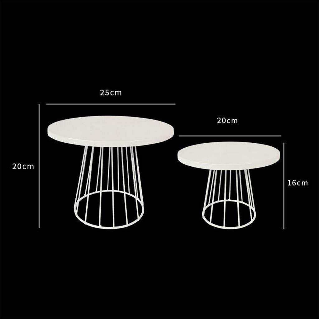 2 Pieces Dessert Display Plate Decor Storage Tray for Wedding Cafe Baking Celebration