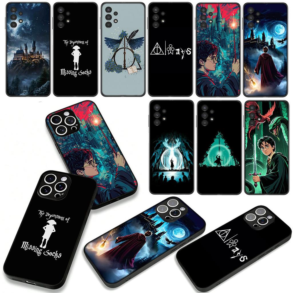 Art H-Harries Poster Wand Potters Case for Samsung Galaxy A07 A13 A12 A14 A23 A50 A51 A52 A53 A70 A71 A72 A04 Note 20 9 8 10