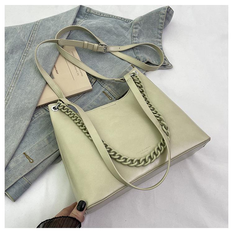 2025 summer new fashion versatile chain shoulder women's bag niche design high-end tote bucket messenger bag