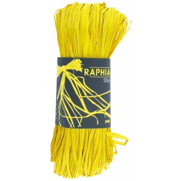 CTOP Pelote Raphia Naturel 50 g Jaune