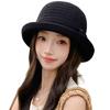 Summer hat women's sunshade sunscreen bucket hat temperament knitted versatile sun hat