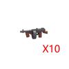 WWI WWII Building Blocks Soldiers Military Accessories Bomb Two-color Gun Mini Brick Weapons Gift Toy AKM Helmet RPG Grenad X026