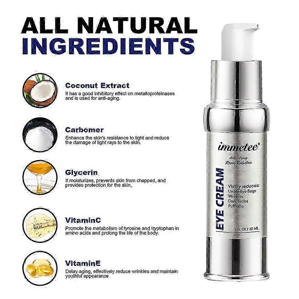 2pcs Eye Cream Instant Remove Dark Circles Eye Bags Anti-Wrinkle Depuffing Firm Serum Brightening Moisturizing