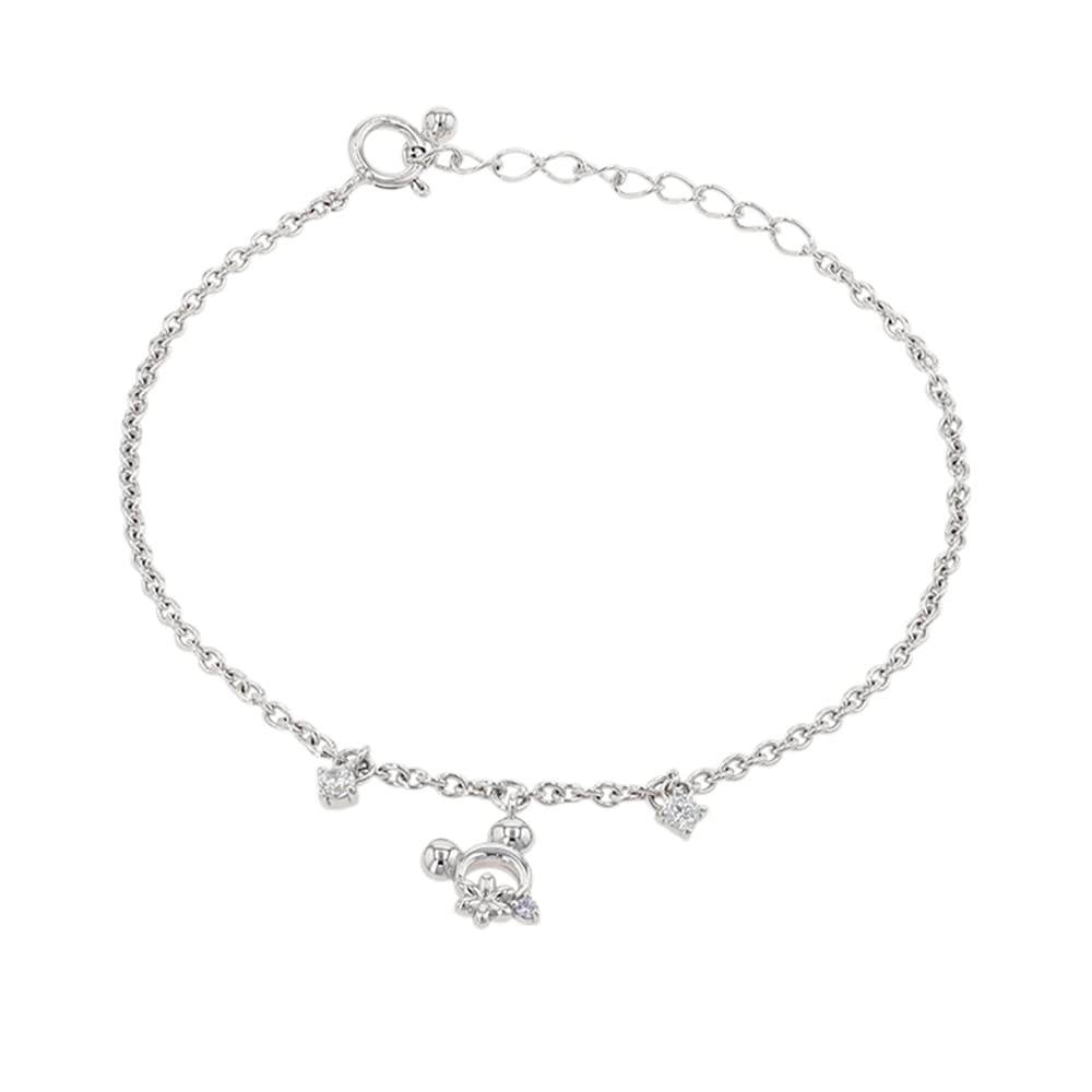 Mickey Silver Bracelet with Rhodium Plated Cubic Zirconia [Disney] (VBLDS20010)