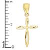 Golden Fire Unisex-Children's 10k or 14k Solid Delicate Gold Cross Pendant, Religious Jewelry for Baptism (14k Gold) Yellow