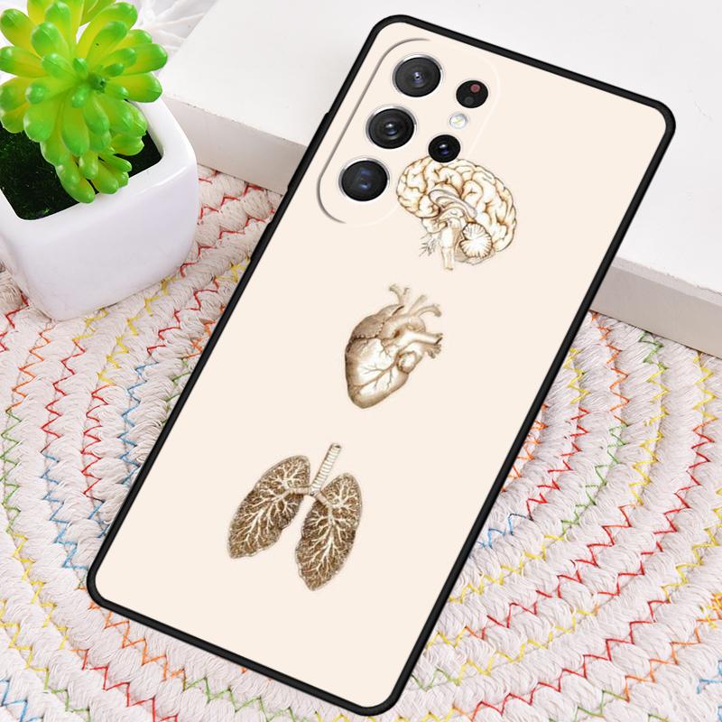 Human Organs Brain Silicone Phone Case For Samsung Galaxy Note 10 Pro S26 S25 S24 S23 S22 S21 Plus S25Ultra Capa Cover