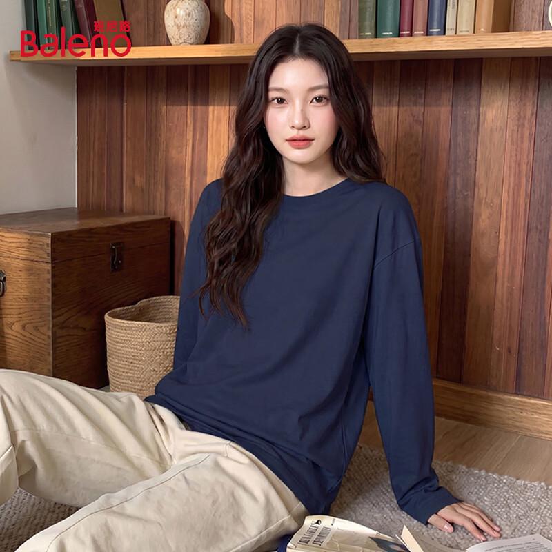 Baleno Women's Pure Cotton Loose Fit Long-Sleeve T-Shirt
