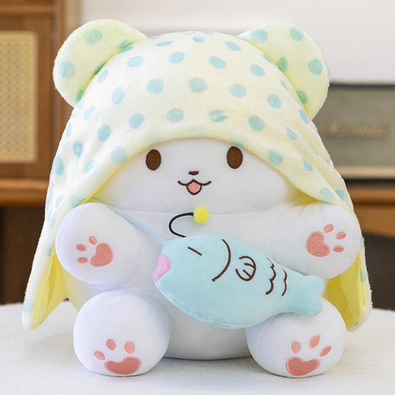 Cartoon Blanket Bear Plush Doll Pendant Japanese Cute Doll Super Soft Children's Companion Toy Doll Doll