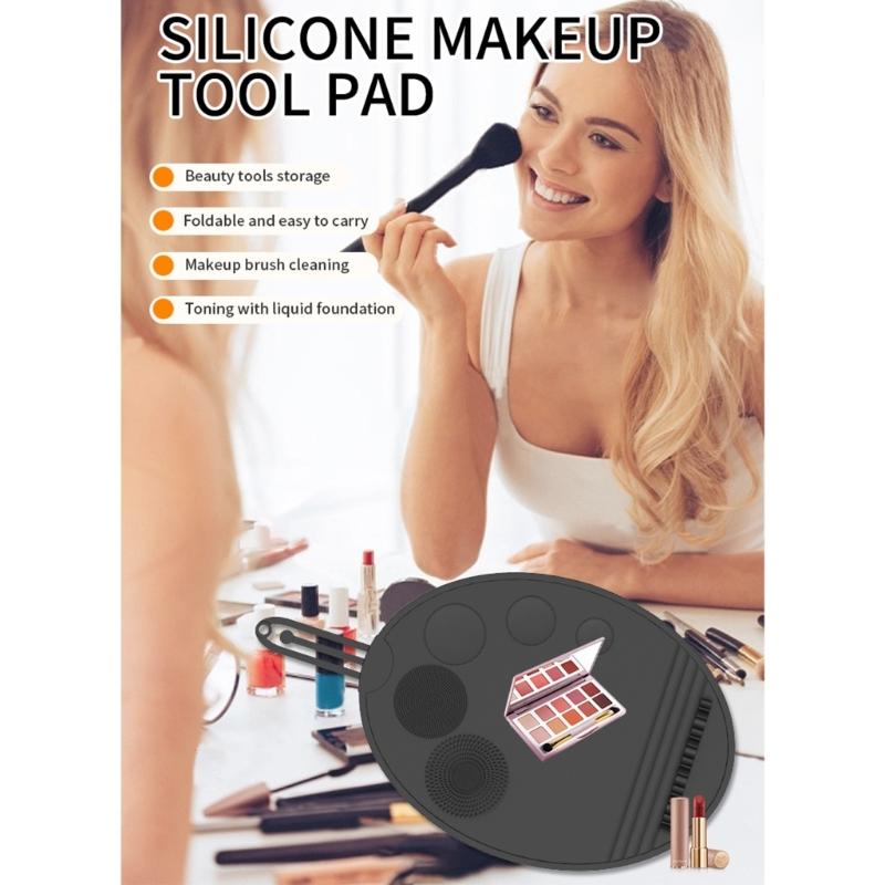Multifunkční silikonový čistič štětců Silikonový čistič kosmetických štětců Snadno použitelná podložka na štětce na make-up