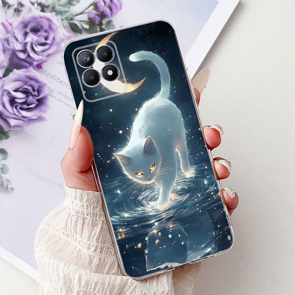 Clear Cover For Realme 8i Case RMX3151 Luxury Butterfly Love Flowers Cool Painted Phone Case For Realme Narzo 50 RMX3286 Cover