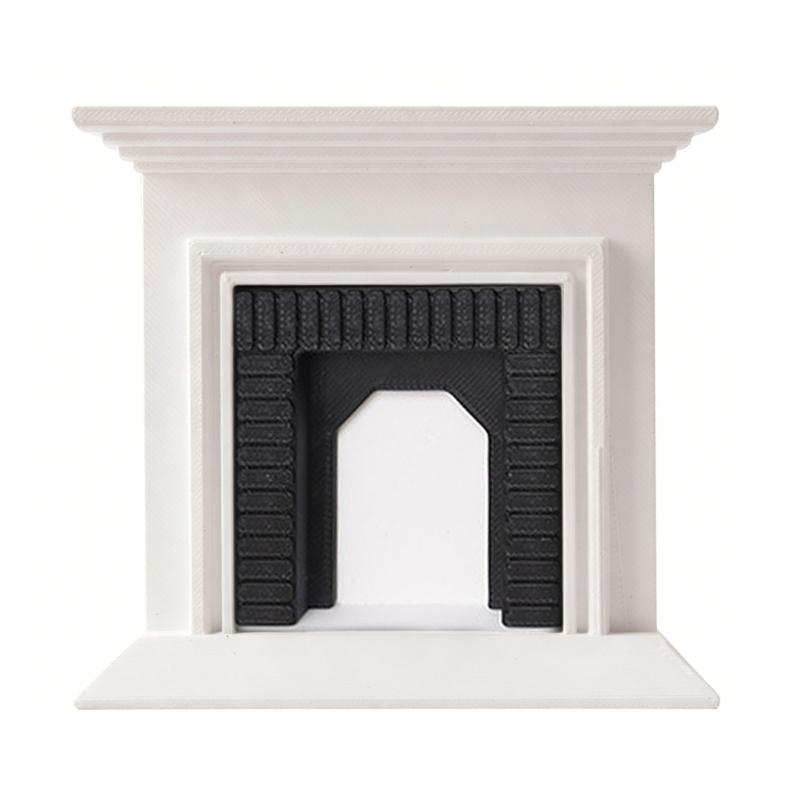 

Zakka Fireplaces Figure Model Realistic Decorative Realistic Doll House Pretend Girls Gift Realistic Fireplaces белый