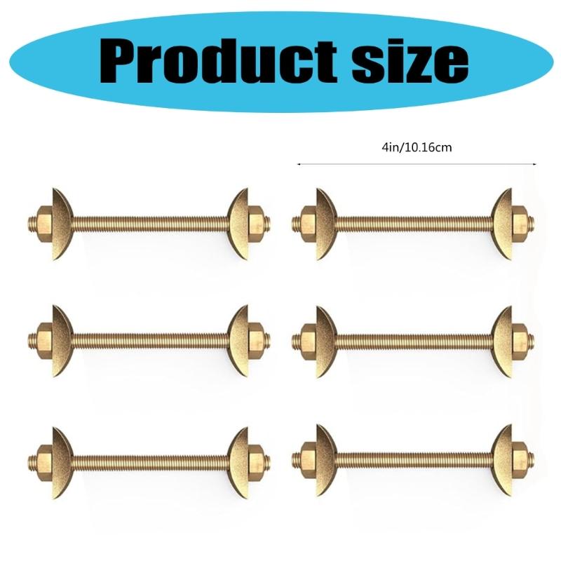 6Pcs Practical M8x100mm Drawbolt Connectors for Butcher Block Bed Rail Table Top Joint Fastening Hardware Daily Use