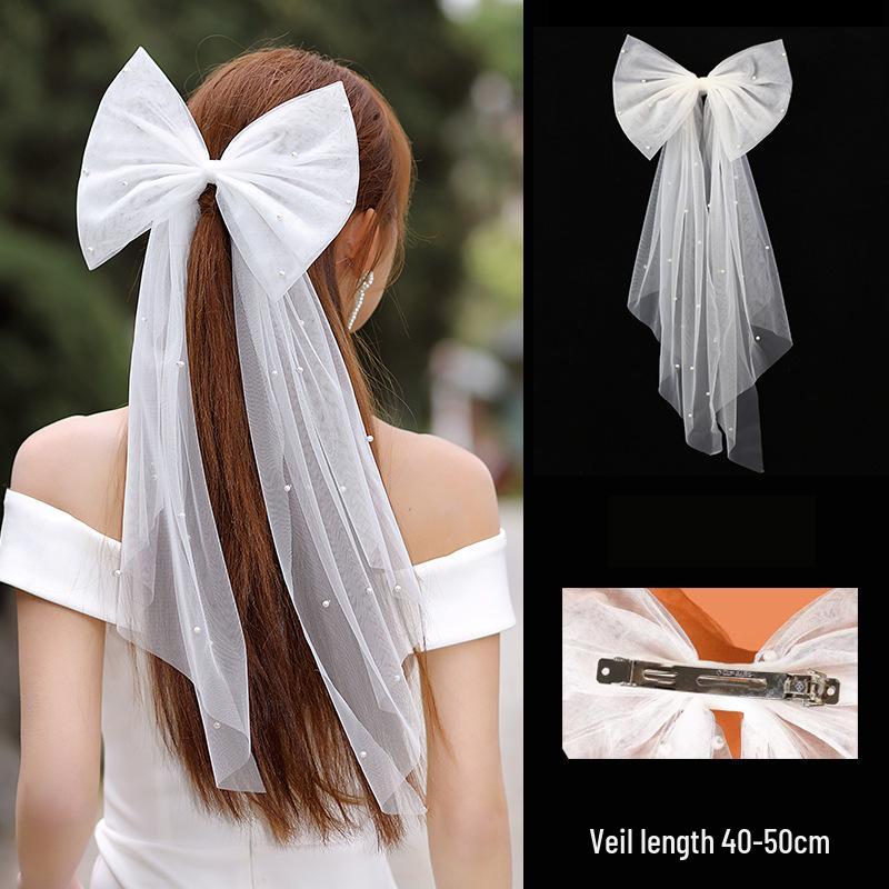 Fairy Forest Style Bow Hair Clip for Brides