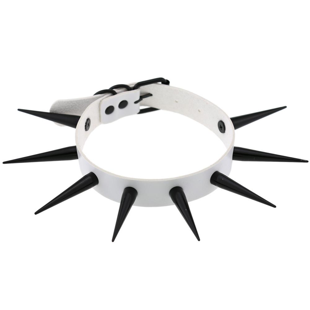 Big Long Spiked Choker Collar Cool  Punk  Necklace  For Women Men Metal Chocker Rave Festival Goth Costumes Jewelry