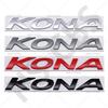 3D Chrome Metal Kona Letter Logo Rear Trunk Emblem Car Stickers Auto Fender Decals Tailgate Stickers Car Accessories Decoration
