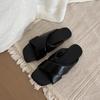 "Lovanson" Minimalist Cross-strapped Flat-bottomed Slippers, Women Wear One Pedal, Soft-soled Cool Slippers, Half Slippers Tide