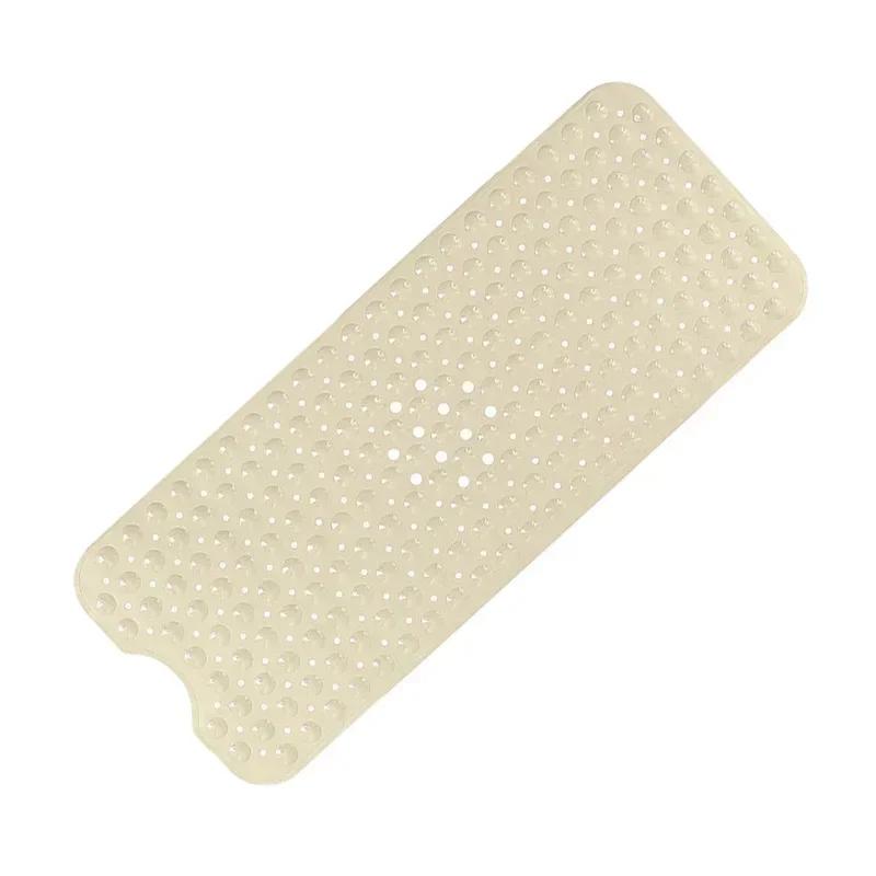 Soft 100x40cm PVC Bathroom Mat - Exquisite Anti-Slip Bathtub Mat with Suction Cups, Non-Slip Shower Floor Pad Simple Bath Mat