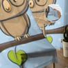 Owl On Branch Tulle Curtains For Living Room Bedroom Window Sheer Curtains Kitchen Balcony Voile Curtains