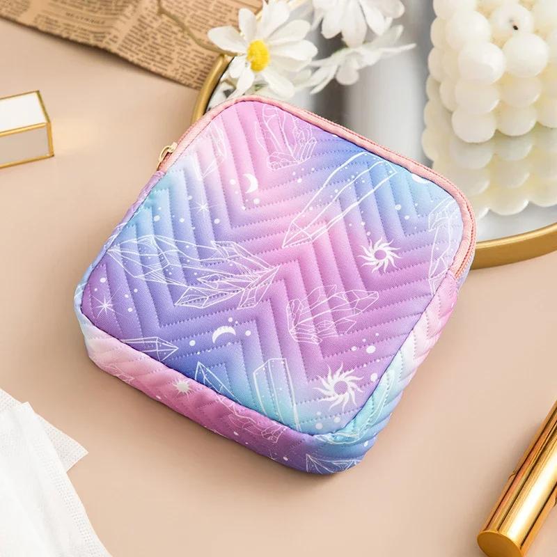 

Модная женская маленькая косметичка, дорожная мини-сумка для хранения гигиенических салфеток, монет, денег, карт, помады, сумка для хранения косметики фиолетовый