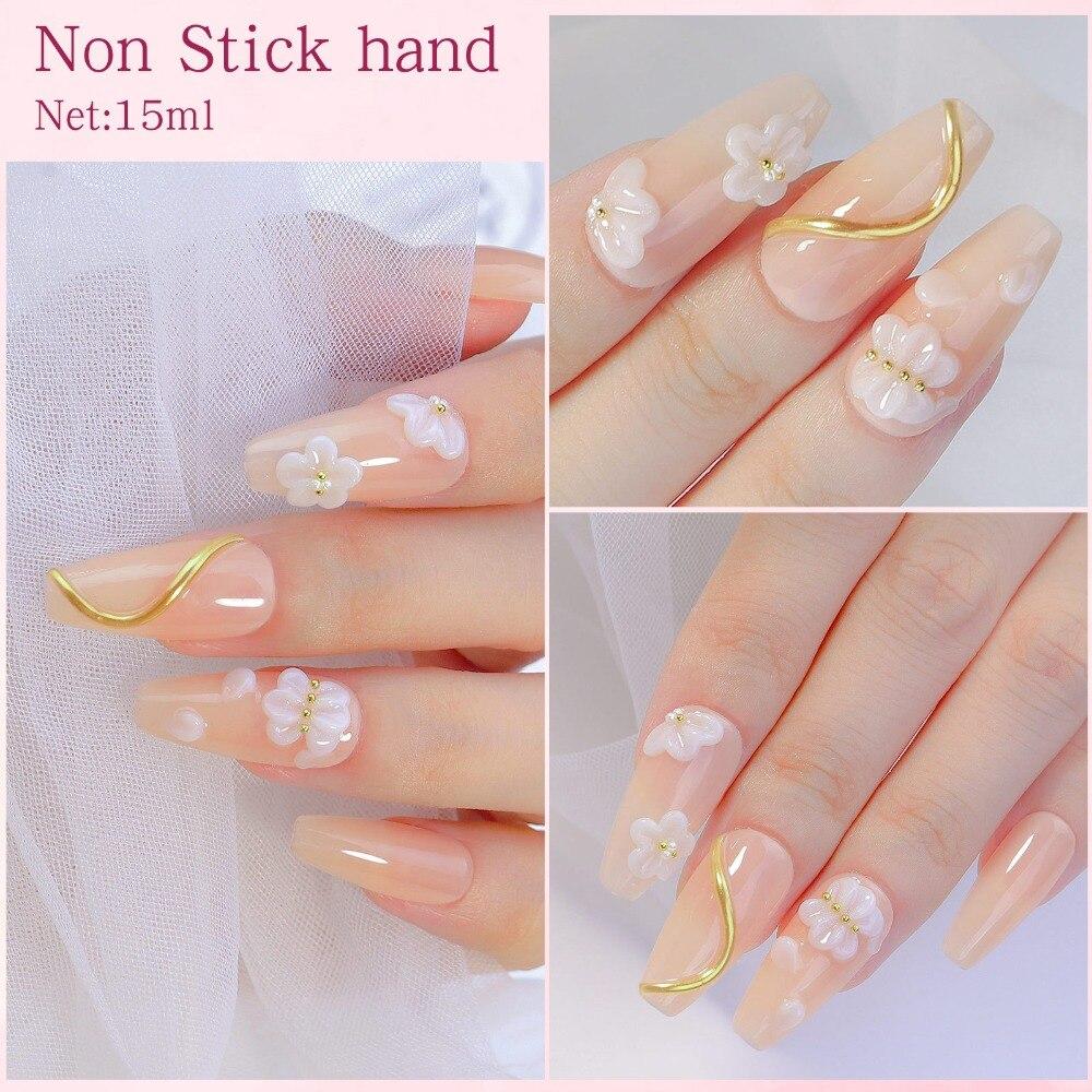 15ml Non-stick Building Gel Nail Extension Soild Gel White Clear Pink Nail Art Gel Nail Prolong  Construction Extend Glue YSL