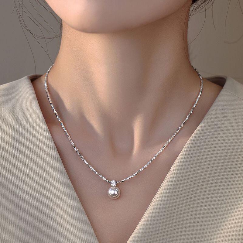 Pearl Necklace Women'S Plated Niche Design High-End Clavicle Chain Premium Durable Quality Useful Practical Reliable