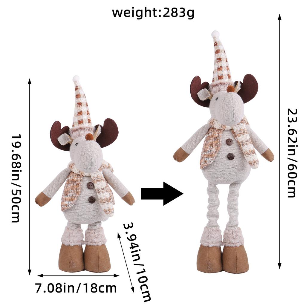 Eine Vielzahl von Weihnachts-Steh-Teleskoppuppenhotelfenster Weihnachtsschneemann-Elchpuppen-dekorative Verzierungen