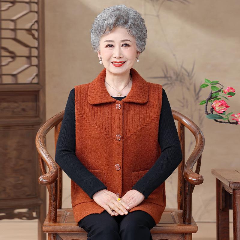 

Spring & Autumn Vest for Middle-Aged and Elderly Women - 2026 New Style Capelet 4XL (For 140-160 jin)