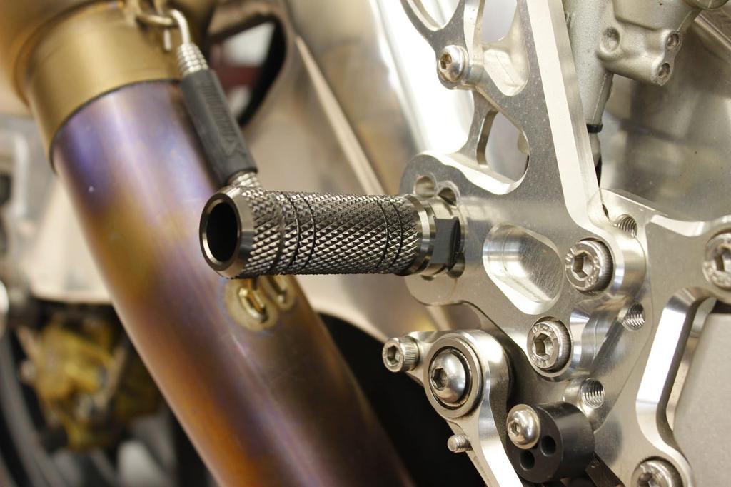 POSH FAITH Motorcycle Supplies Aluminum Machined Step Bar Knurling [Straight]