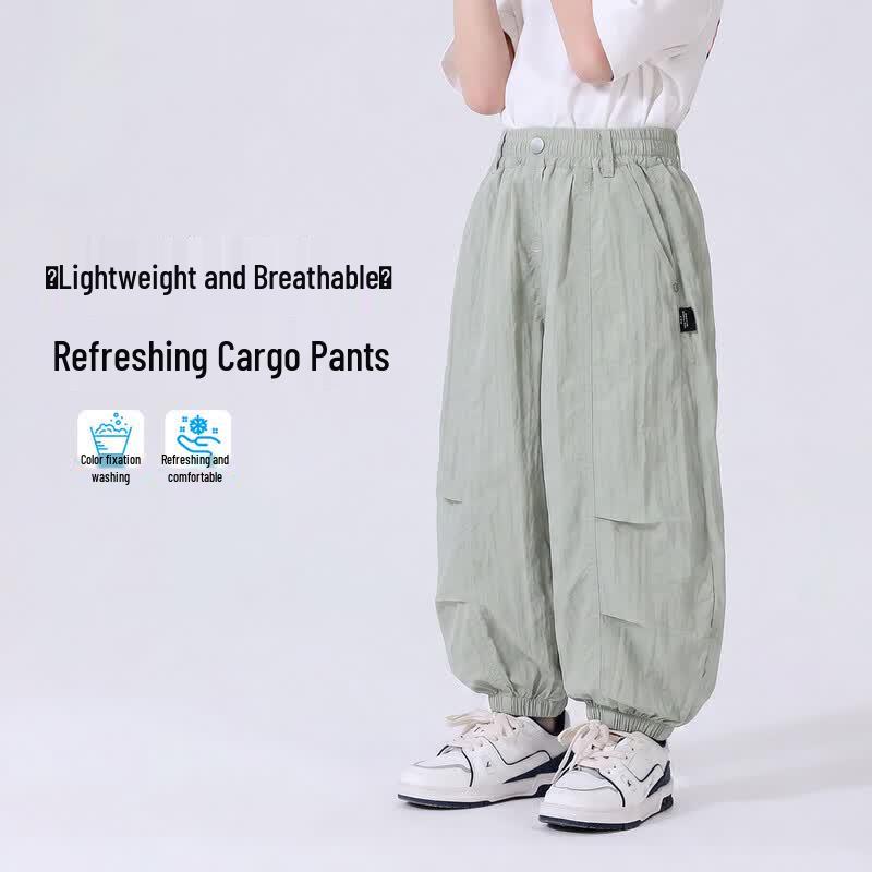 Youyou Fairytale Boys Summer Loose Straight-Leg Casual Pants 150