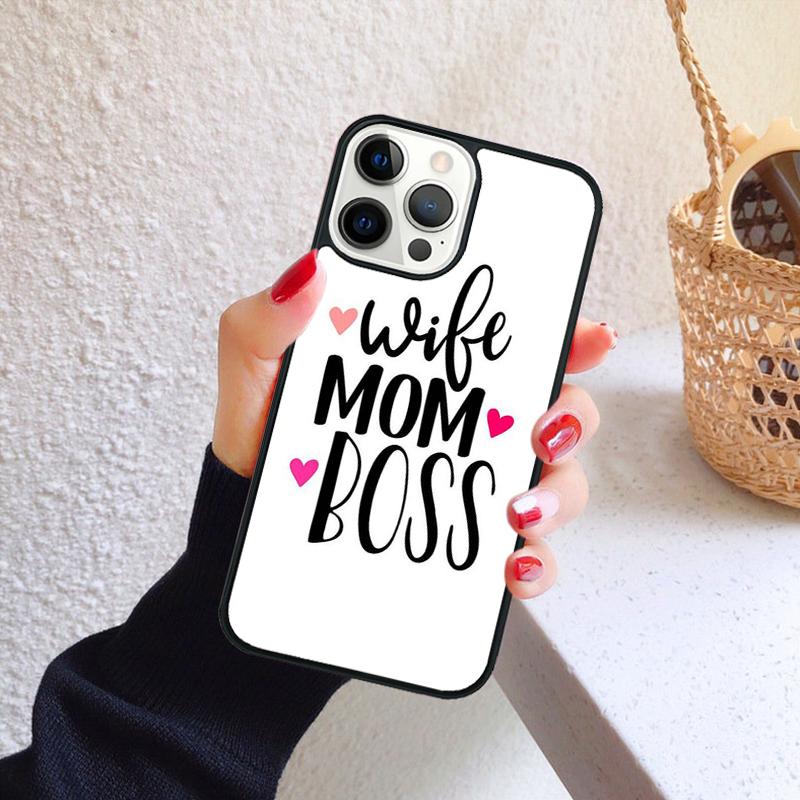 Super Manželka Šéfka Máma Pouzdro na Telefon pro iPhone 17 Air 16 PRO MAX 15 14 PLUS 12 11 13 Zadní Kryt Fundas Shell coque