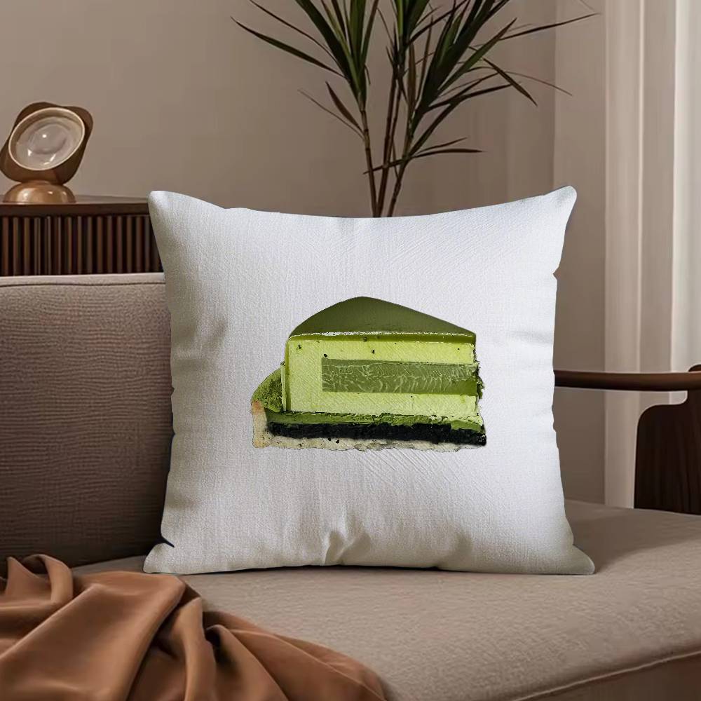 Moderne Süße Matcha Kissenbezug Anti-Milben Kissenbezug Unsichtbarer Reißverschluss seidiger kurzer Plüsch Sofakissenbezug