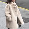 Imitation Mink Velvet Jackets Girls Autumn Winter Loose White Casual Sweater Coat Kids Jacket Warm