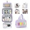 Polyester Travel Toiletry Bag With Dry Wet Separation And Hanging Design For Home And Travel Use