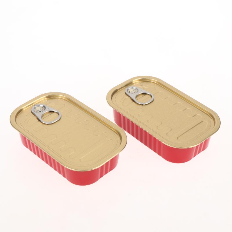 2 Stück Metall Rechteckig Leer Mini Blechdose Versiegelte Lebensmittel Dose Mit Zugring Deckel Mehrzweck Kleiner Organizer Aufbewahrungsbox